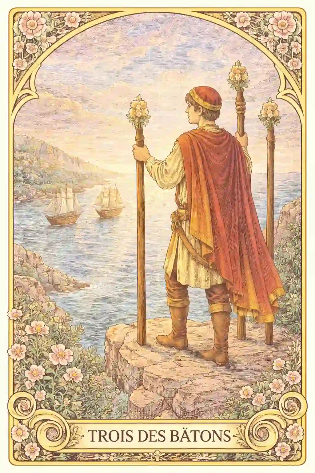 タロットワンド3意味イメージ画像