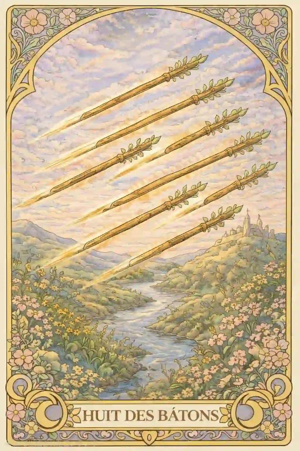 タロットワンド8意味イメージ画像