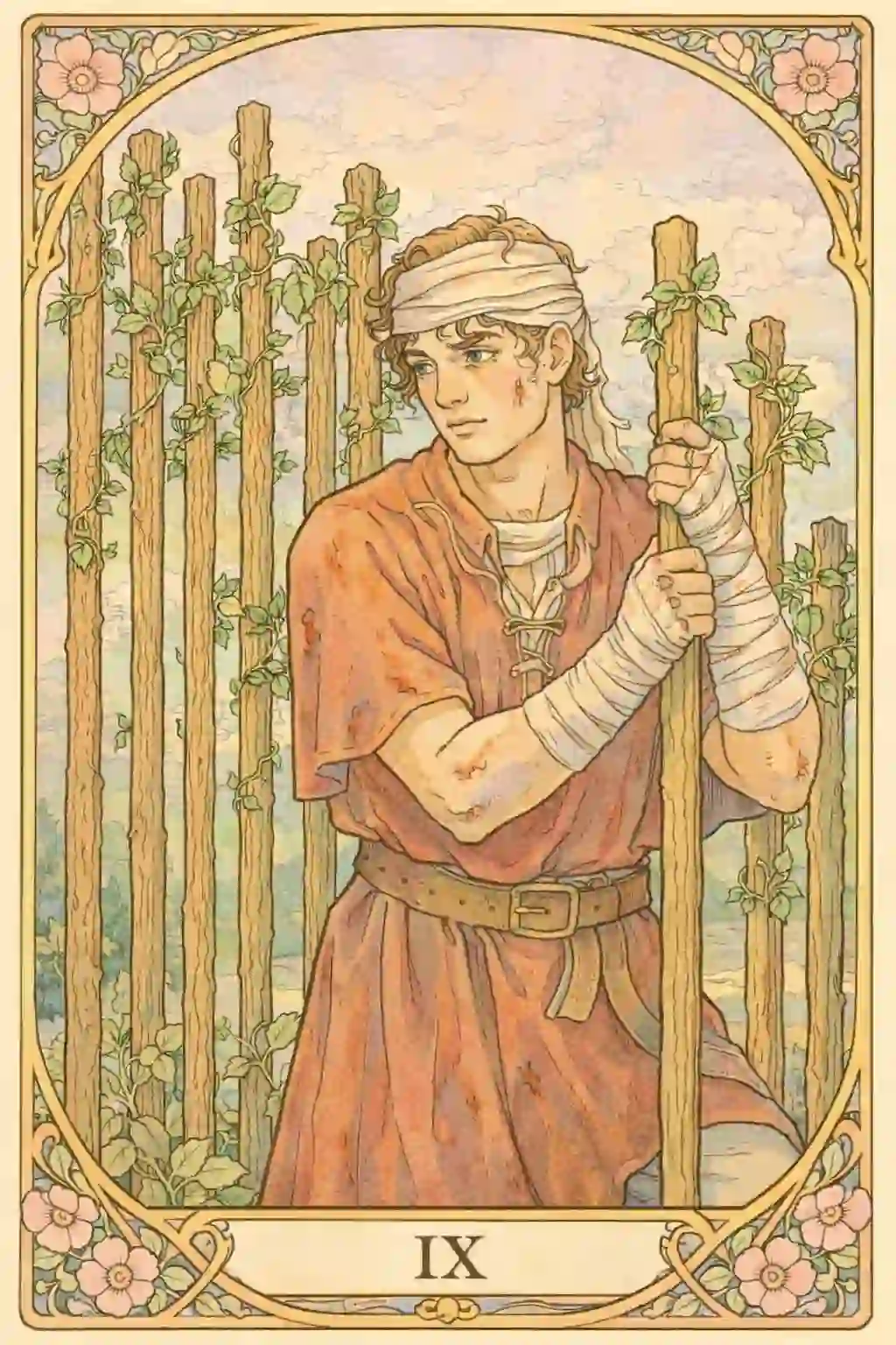 タロットワンド9意味イメージ画像