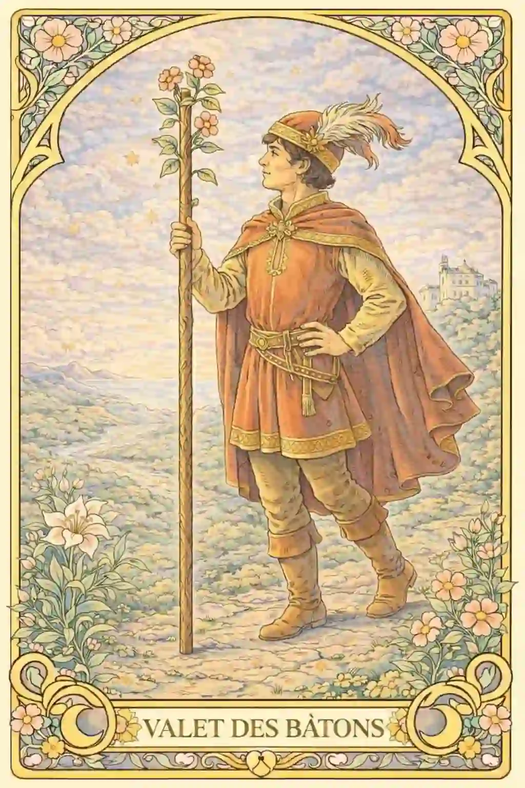 タロットワンドのペイジ意味イメージ画像