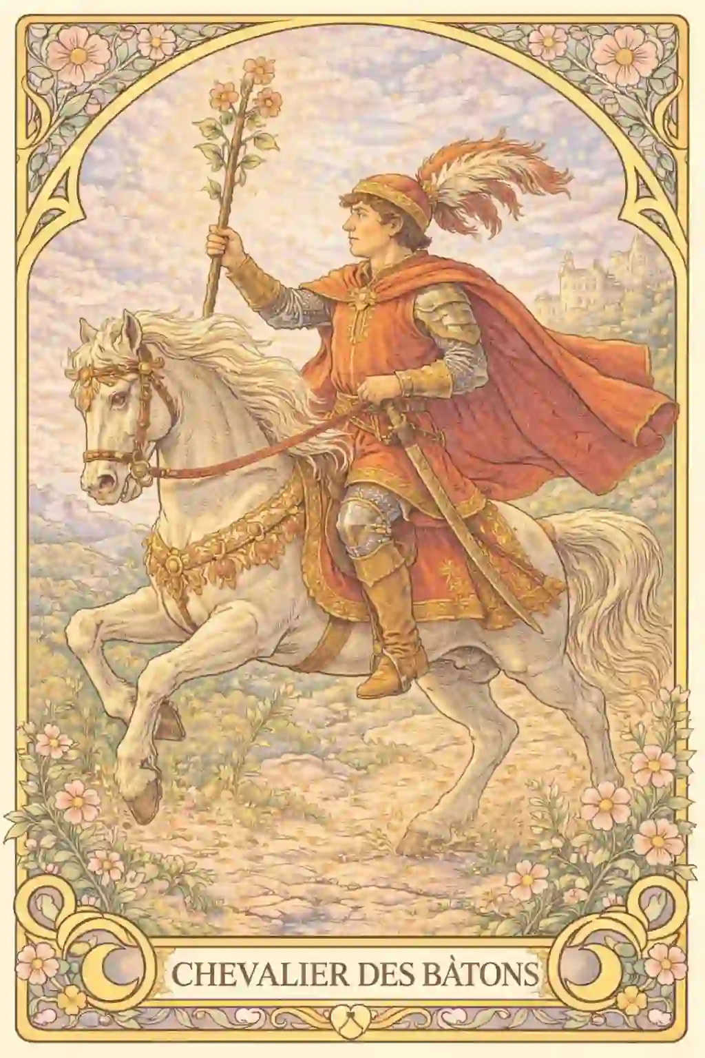 タロットワンドのナイト意味イメージ画像