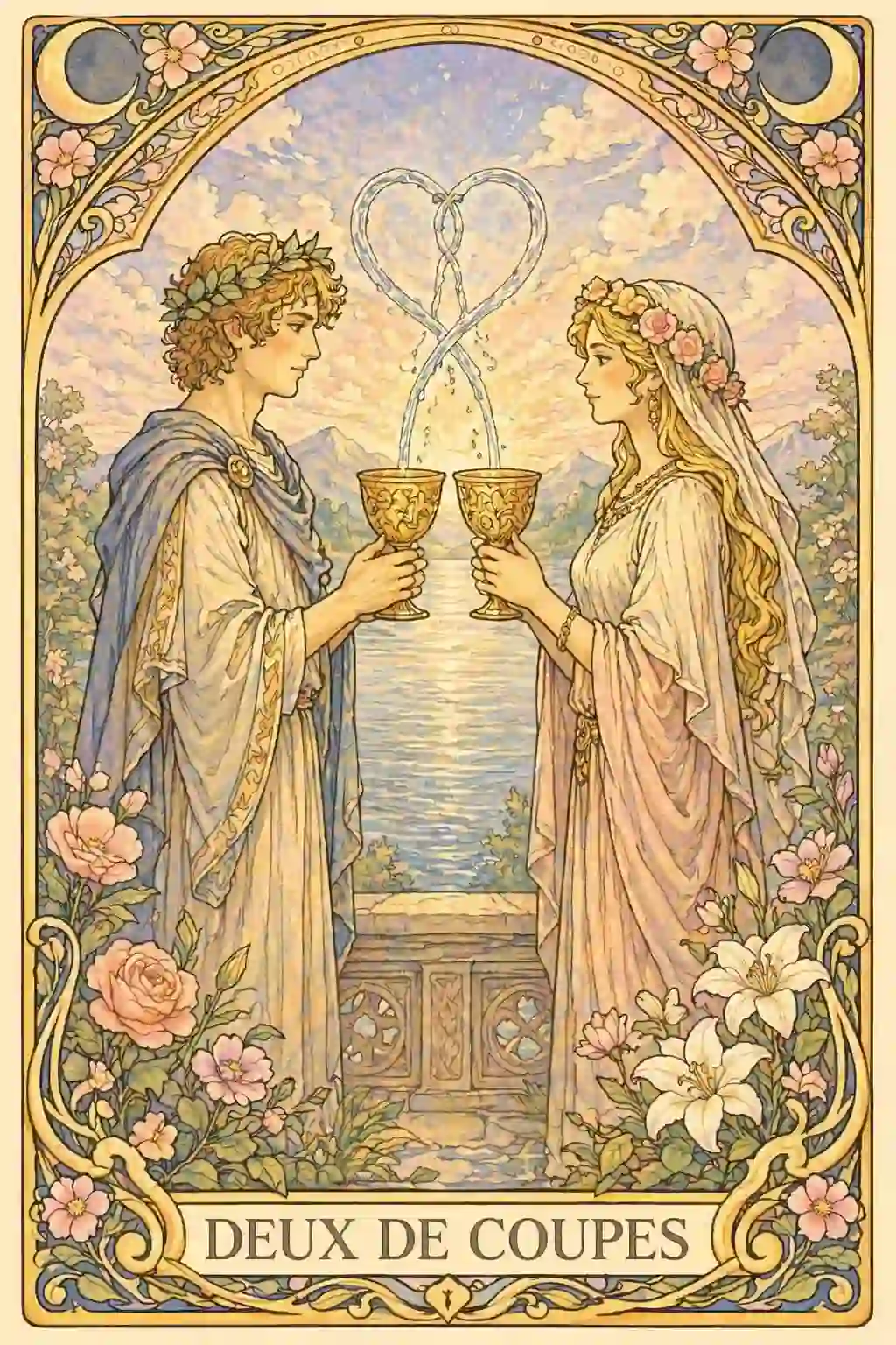 タロットカップの2意味イメージ画像