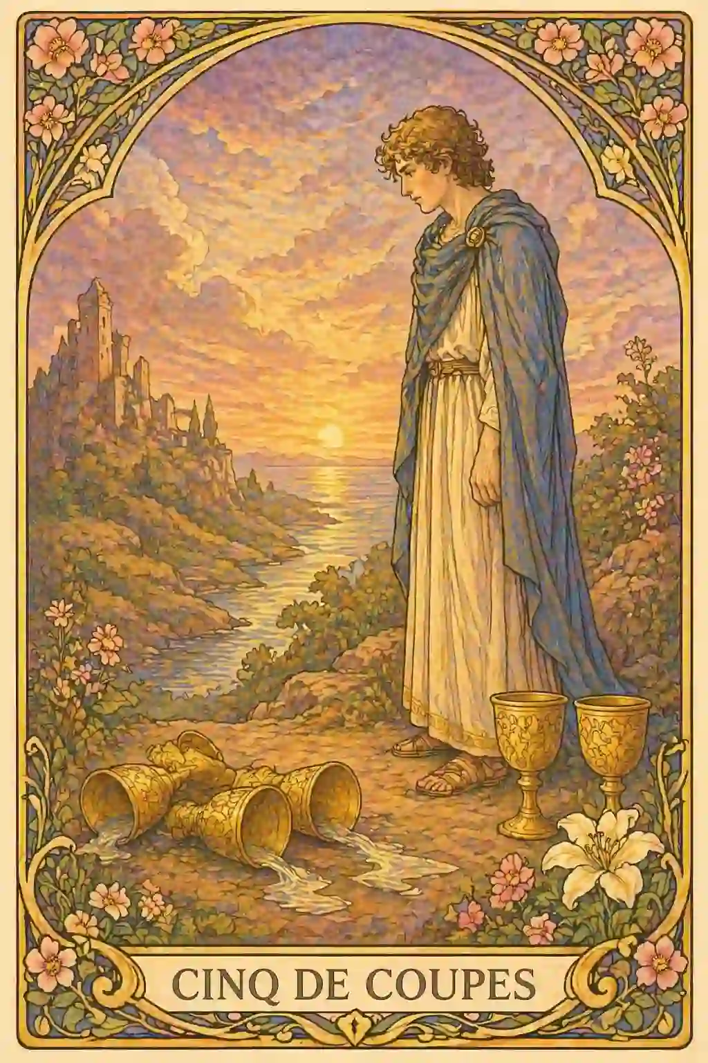 タロットカップの5イメージ画像