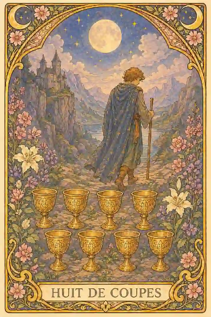 タロットカップの8イメージ画像